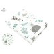 MimiNu - Cearceaf cu elastic pentru patut 140X70 cm Din bumbac certificat Oeko Tex Standard 100 Forest friends Grey/Mint