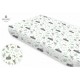 MimiNu - Cearceaf cu elastic pentru patut 140X70 cm Din bumbac certificat Oeko Tex Standard 100 Forest friends Grey/Mint