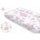 MimiNu - Cearceaf cu elastic pentru patut 140X70 cm Din bumbac certificat Oeko Tex Standard 100 Peonie Pink