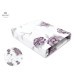 MimiNu - Cearceaf cu elastic pentru patut 140X70 cm Din bumbac certificat Oeko Tex Standard 100 Peonie Plum