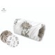 MimiNu - Perna pentru alaptat tip manson Din bumbac certificat Oeko Tex Standard 100 25 cm Safari Beige