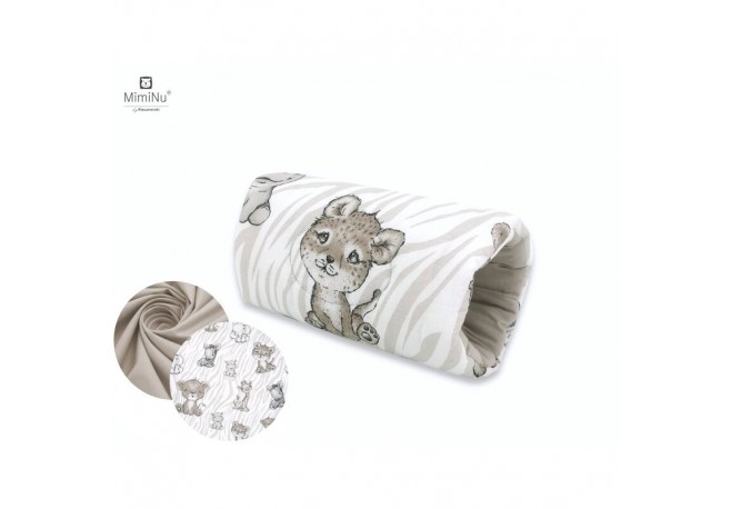 MimiNu - Perna pentru alaptat tip manson Din bumbac certificat Oeko Tex Standard 100 25 cm Safari Beige