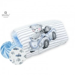 MimiNu - Perna pentru alaptat tip manson Din bumbac certificat Oeko Tex Standard 100 25 cm Old Road/Blue