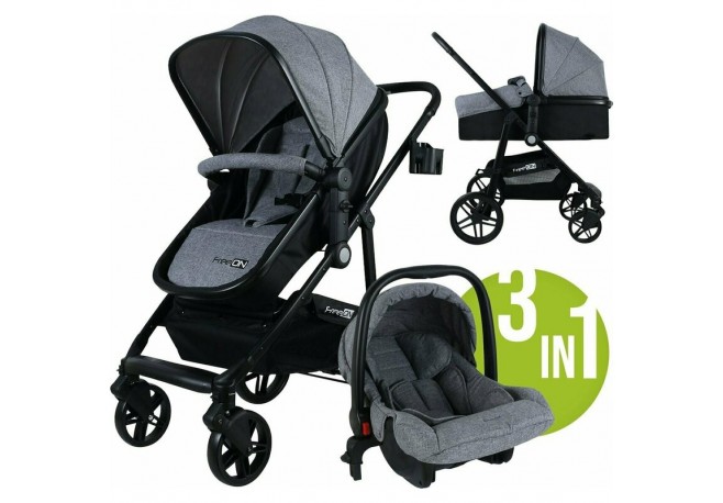 Carucior transformabil 3 in 1 Trio Easy Cu parte sport transformabila in landou scoica auto husa picioare geanta mamici si acces