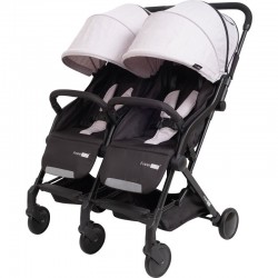Carucior gemeni Twin Cadru din aluminiu Spatar reglabil Pliere compacta Conform cu standardul european de securitate EN 1888-1:2