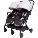 Carucior gemeni Twin Cadru din aluminiu Spatar reglabil Pliere compacta Conform cu standardul european de securitate EN 1888-1:2