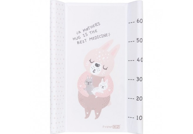 Saltea de infasat cu taliometru Soft Love FreeON 70 x 50 cm Bunny