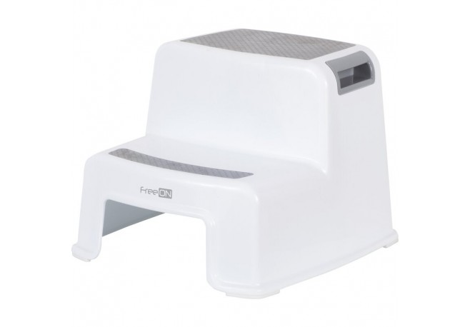 Scaunel Inaltator WC in Doua Trepte Suprafata antiderapanta FreeON White & Grey