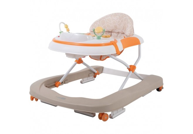 Premergator copii Fancy Cu muzica si lumini Cu roti Conform cu standardul european de securitate EN1273:2020 FreeON Beige