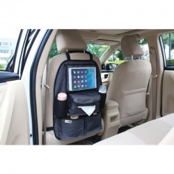 Organizator auto cu suport pentru tableta Deluxe Cu multiple buzunare FreeON Black