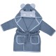 Halat de baie cu urechi Hippo Cu buzunare Cu cordon Bubaba 9 - 24 luni Marime 86/92 Blue