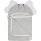 Prosop mare de baie cu urechi Elephant Bubaba 6 - 36 luni Dimensiune mare 110 x 75 cm Grey