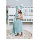 Prosop mare de baie cu urechi Elephant Bubaba 6 - 36 luni Dimensiune mare 110 x 75 cm Grey