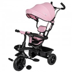 Tricicleta cu sezut rotativ 360 grade Reglabil Roti EVA Mecanism de pedalare libera Suport picioare Free2Move Pink Black