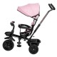 Tricicleta cu sezut rotativ 360 grade Reglabil Roti EVA Mecanism de pedalare libera Suport picioare Free2Move Pink Black