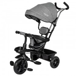 Tricicleta cu sezut rotativ 360 grade Reglabil Roti EVA Mecanism de pedalare libera Suport picioare Free2Move Black Grey