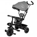 Tricicleta cu sezut rotativ 360 grade Reglabil Roti EVA Mecanism de pedalare libera Suport picioare Free2Move Black Grey