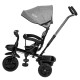 Tricicleta cu sezut rotativ 360 grade Reglabil Roti EVA Mecanism de pedalare libera Suport picioare Free2Move Black Grey
