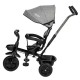 Tricicleta cu sezut rotativ 360 grade Reglabil Roti EVA Mecanism de pedalare libera Suport picioare Free2Move Black Grey