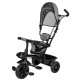 Tricicleta cu sezut rotativ 360 grade Reglabil Roti EVA Mecanism de pedalare libera Suport picioare Free2Move Black Grey