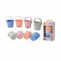 Joueco - Set 4 galetuse de baie si pentru stivuit 17 cm 0 luni+ Multicolor