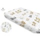 MimiNu - Cearceaf cu elastic Din bumbac certificat Oeko Tex Standard 100 Pentru pat 160x80 cm Safari Natural