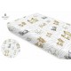 MimiNu - Cearceaf cu elastic Din bumbac certificat Oeko Tex Standard 100 Pentru pat 160x80 cm Safari Natural