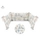 MimiNu - Aparatoare pentru patut 120x60 cm Din bumbac certificat Oeko Tex Standard 100 Cu inaltimea de 30 cm Cu panglici Design 