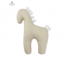 MimiNu - Zornaitoare educativa pentru bebelusi Horse Din bumbac certificat Oeko Tex Standard 100 Cu saculet din bumbac in aceeas