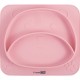 Farfurie compartimentata din silicon fara BPA FreeON 26 x 23 x 2.6 cm Teddy Bear Pink