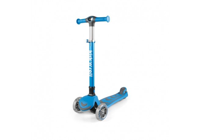 Trotineta pliabila Cu roti luminoase Reglabila in inaltime Kick`n`Roll 3-12 ani Blue