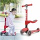 Trotineta cu sezut pliabila 2 in 1 Transformabila Cu roti luminoase Reglabila in inaltime Kick`n`Roll 1.5 ani-12 ani Red