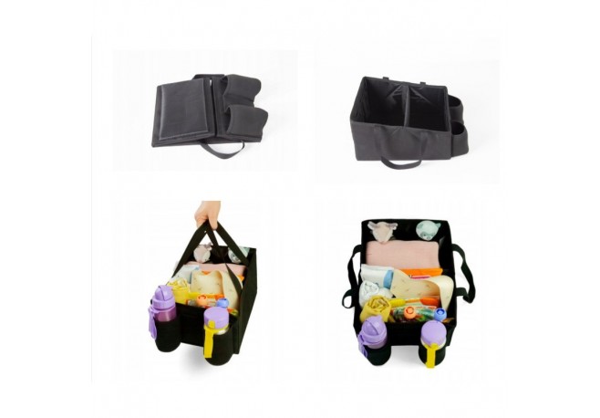 Petite&Mars - Organizator auto Pliabil 32 x 26 x 18 cm Negru