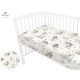 MimiNu - Cearceaf cu elastic pentru patut 120X60 cm Din bumbac certificat Oeko Tex Standard 100 Design Seal Beige