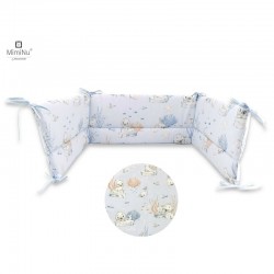 MimiNu - Aparatoare pentru patut 120x60 cm Din bumbac certificat Oeko Tex Standard 100 Cu inaltimea de 30 cm Cu panglici Design 