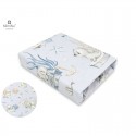 MimiNu - Cearceaf cu elastic pentru patut 120X60 cm Din bumbac certificat Oeko Tex Standard 100 Design Seal Blue