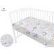 MimiNu - Cearceaf cu elastic pentru patut 120X60 cm Din bumbac certificat Oeko Tex Standard 100 Design Seal Blue