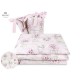 MimiNu - Lenjerie patut 3 piese Cu protectie laterala Din bumbac certificat Oeko Tex Standard 100 Pentru patut 120x60 cm Design 
