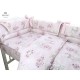 MimiNu - Lenjerie patut 3 piese Cu protectie laterala Din bumbac certificat Oeko Tex Standard 100 Pentru patut 120x60 cm Design 