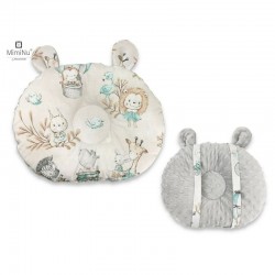 MimiNu - Perna bebelusi Ursulet Multifunctionala Cu doua fete Tesatura pufoasa minky si bumbac Materiale certificate Oeko Tex St