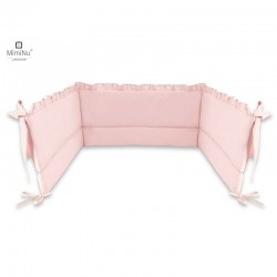 MimiNu - Aparatoare pentru patut 120x60 cm Cu volanase Din bumbac certificat Oeko Tex Standard 100 Cu inaltimea de 30 cm Cu pang