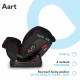 Lionelo - Scaun auto Aart RWF 0-36 Kg 4 Pozitii Inclinare Spatar 13 Pozitii Reglare Tetiera Conform cu standardul european de se