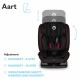 Lionelo - Scaun auto Aart RWF 0-36 Kg 4 Pozitii Inclinare Spatar 13 Pozitii Reglare Tetiera Conform cu standardul european de se