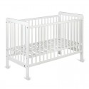 Patut YappyUno din lemn Cu suport pentru saltea reglabil YappyKids 120x60 cm Alb