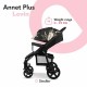 Lionelo - Carucior sport Annet Plus Lovin\' Editie limitata De la nastere Cu accesorii 0 - 22 Kg Conform cu standardele europene