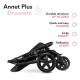Lionelo - Carucior sport Annet Plus Dreamin\' Editie limitata De la nastere Cu accesorii 0 - 22 Kg Conform cu standardele europe