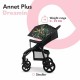 Lionelo - Carucior sport Annet Plus Dreamin\' Editie limitata De la nastere Cu accesorii 0 - 22 Kg Conform cu standardele europe
