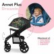 Lionelo - Carucior sport Annet Plus Dreamin\' Editie limitata De la nastere Cu accesorii 0 - 22 Kg Conform cu standardele europe