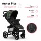 Lionelo - Carucior sport Annet Plus Dreamin\' Editie limitata De la nastere Cu accesorii 0 - 22 Kg Conform cu standardele europe