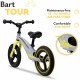 Lionelo - Bicicleta usoara Bart Tour Fara pedale Cu cadru din magneziu Cu ghidon si sa reglabile Greutate 3.8 Kg 12 inch Conform
